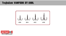 Barbless treble hook VANFOOK DT-38BL