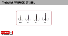 Barbless treble hook VANFOOK DT-38BL