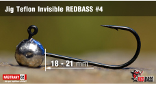 Jig Teflon Invisible REDBASS #4, 21 mm