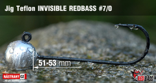 Jig Teflon Invisible REDBASS #7/0, 53 mm