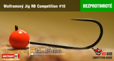 Barbless tungsten Jig RB Competition #10 - 14 mm