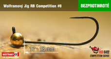 Barbless tungsten Jig RB Competition #8 - 18 mm