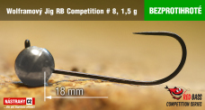 Barbless tungsten Jig RB Competition #8 - 18 mm