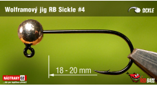 Tungsten Jig Head RedBass Sickle #4 - 20 mm