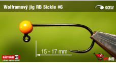 Tungsten Jig Head RedBass Sickle #6 - 17 mm