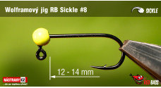 Tungsten Jig Head RedBass Sickle #8 - 14 mm