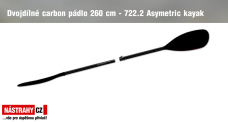 Two-piece carbon Paddle 722.2 Asymetric 260 cm
