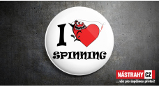 Badge: I love spinning