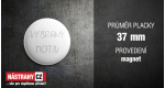 průměr 37 mm - magnet +0.44 €